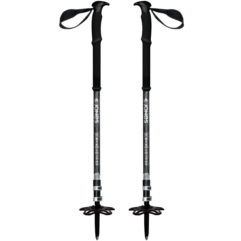 Jones Talon Pro Carbon-Teleskopstöcke Black Damen, Herren 3 Jones Talon Pro Carbon-Teleskopstöcke Black Damen, Herren