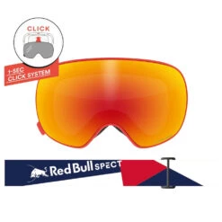 Red Bull SPECT Eyewear Magnetron Skibrille Red/Red Snow-Brown + Cloudy Snow Damen, Herren -Ski Ausrüstungs Laden red bull spect eyewear magnetron 021 01 gross