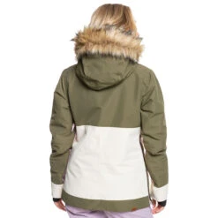 Roxy Shelter Skijacke Burnt Olive Damen -Ski Ausrüstungs Laden roxy shelter jacket erjtj03327 gpz0 02 gross