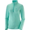 Salomon Discovery Half-Zip Langarmshirt Yucca Heather Damen -Ski Ausrüstungs Laden salomon discovery half zip 403726 yucca heather gross