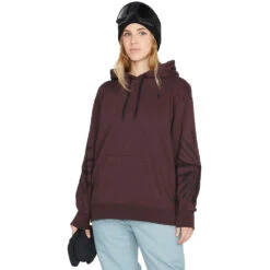 Volcom Costus Kapuzenpullover Black Plum Damen -Ski Ausrüstungs Laden volcom costus pullover fleece h4152305 bpm 02 gross