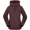 Volcom Costus Kapuzenpullover Black Plum Damen 2 Volcom Costus Kapuzenpullover Black Plum Damen -Ski Ausrüstungs Laden volcom costus pullover fleece h4152305 bpm gross